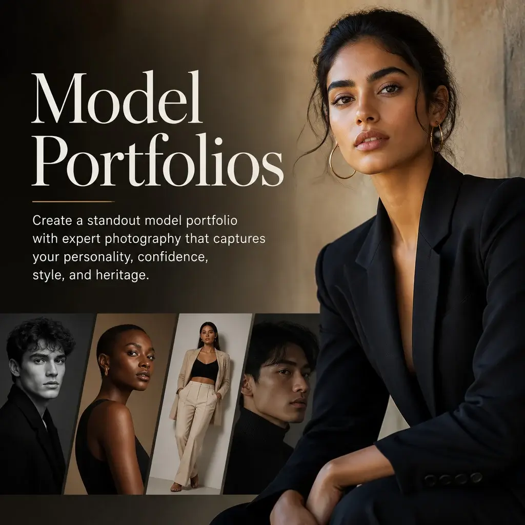 Expertly capture your personality and style with a standout model portfolio.Let me know if you need any further adjustments!